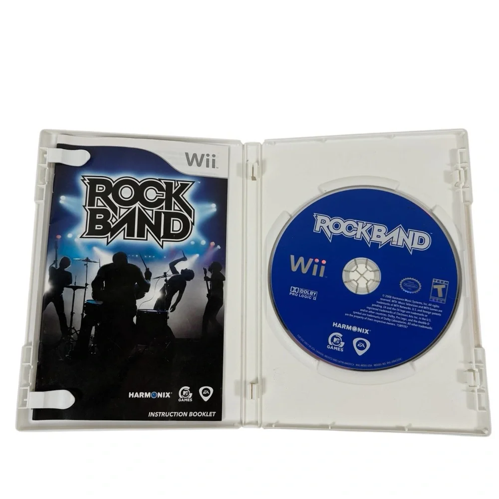 Wii Rock Band Video Game Rated Teen Gaming Gamer Singing